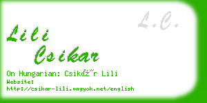 lili csikar business card